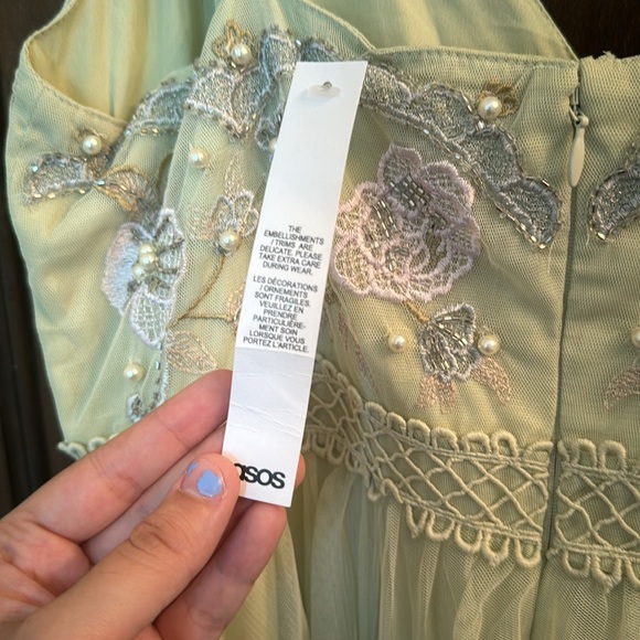 Asos light green embellished bridesmaids dress - Picture 6 of 6